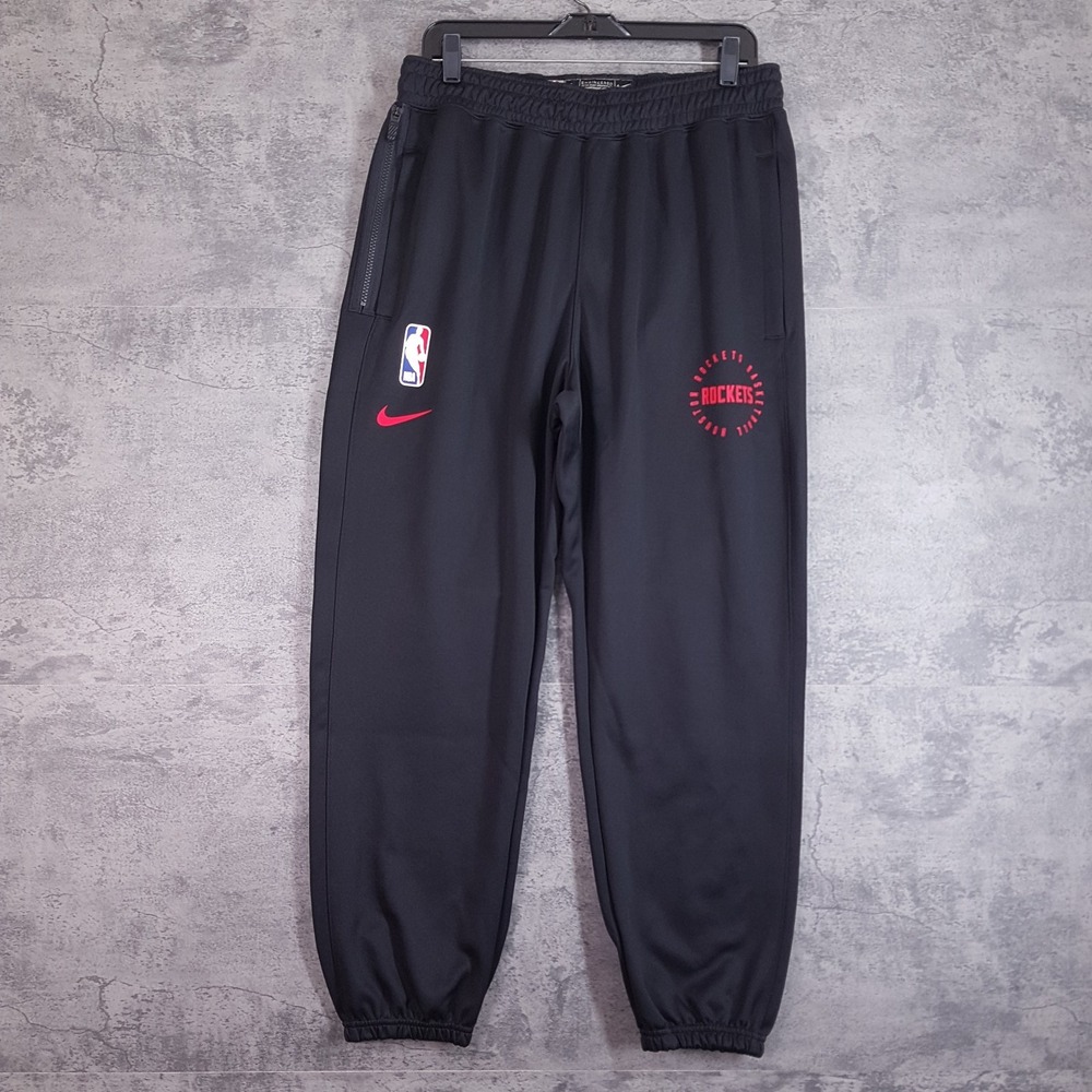 NIKE NBA Houston Rockets Dri-Fit Warm Up Pants Mens LARGE Black FV0479-010